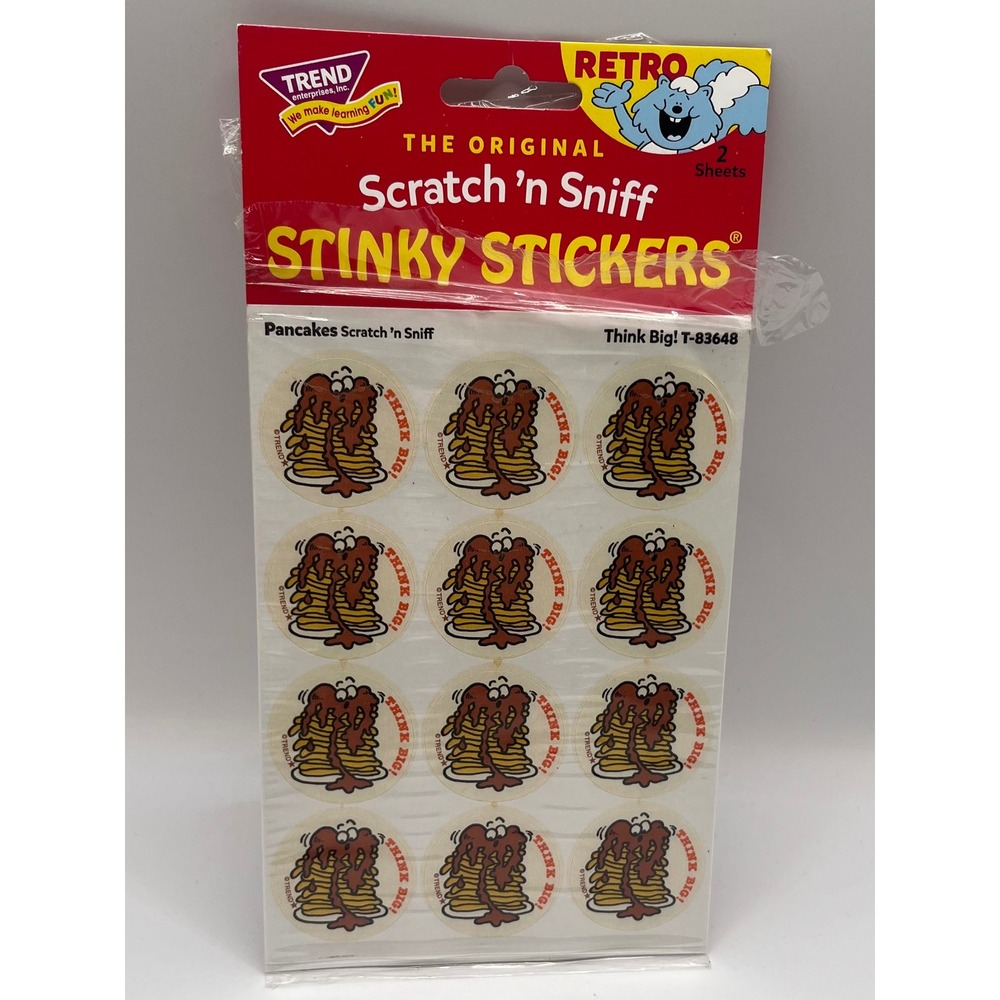 Trend Scratch n Sniff Stinky Stickers Pancakes Retro Think Big T-83648 2 Sheets